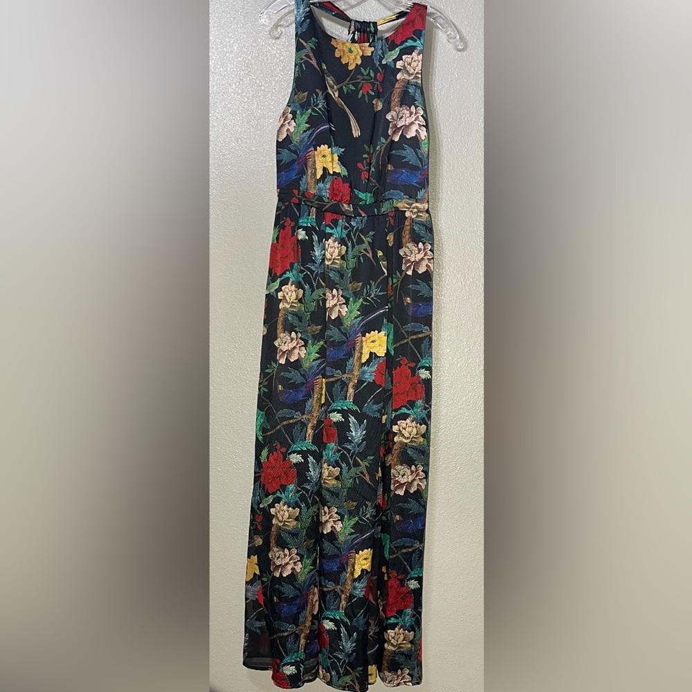 Alice + Olivia Black Floral Elis Dress - Size 8 - Picture 2 of 9